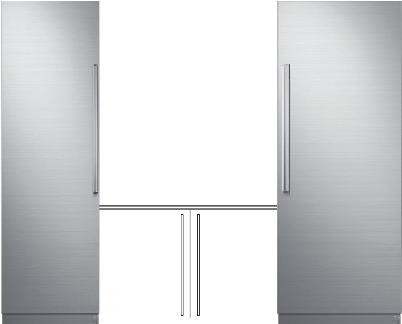 Dacor Contemporary Column Refrigerator & Freezer Set DAREFR271