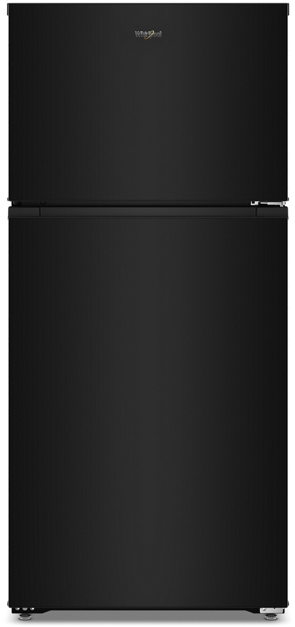 Whirlpool - 28 in. Wide 14.3 cu. ft. Top Freezer Refrigerator with Total Coverage Cooling - Black — FIN-0018880 | Fridge.com