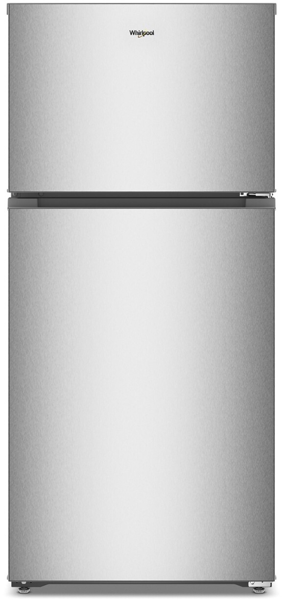 Whirlpool - 28 in. Wide 14.3 cu. ft. Top-Freezer Refrigerator with Total Coverage Cooling - Fingerprint-Resistant Stainless Finish — FIN-0018928 | Fridge.com
