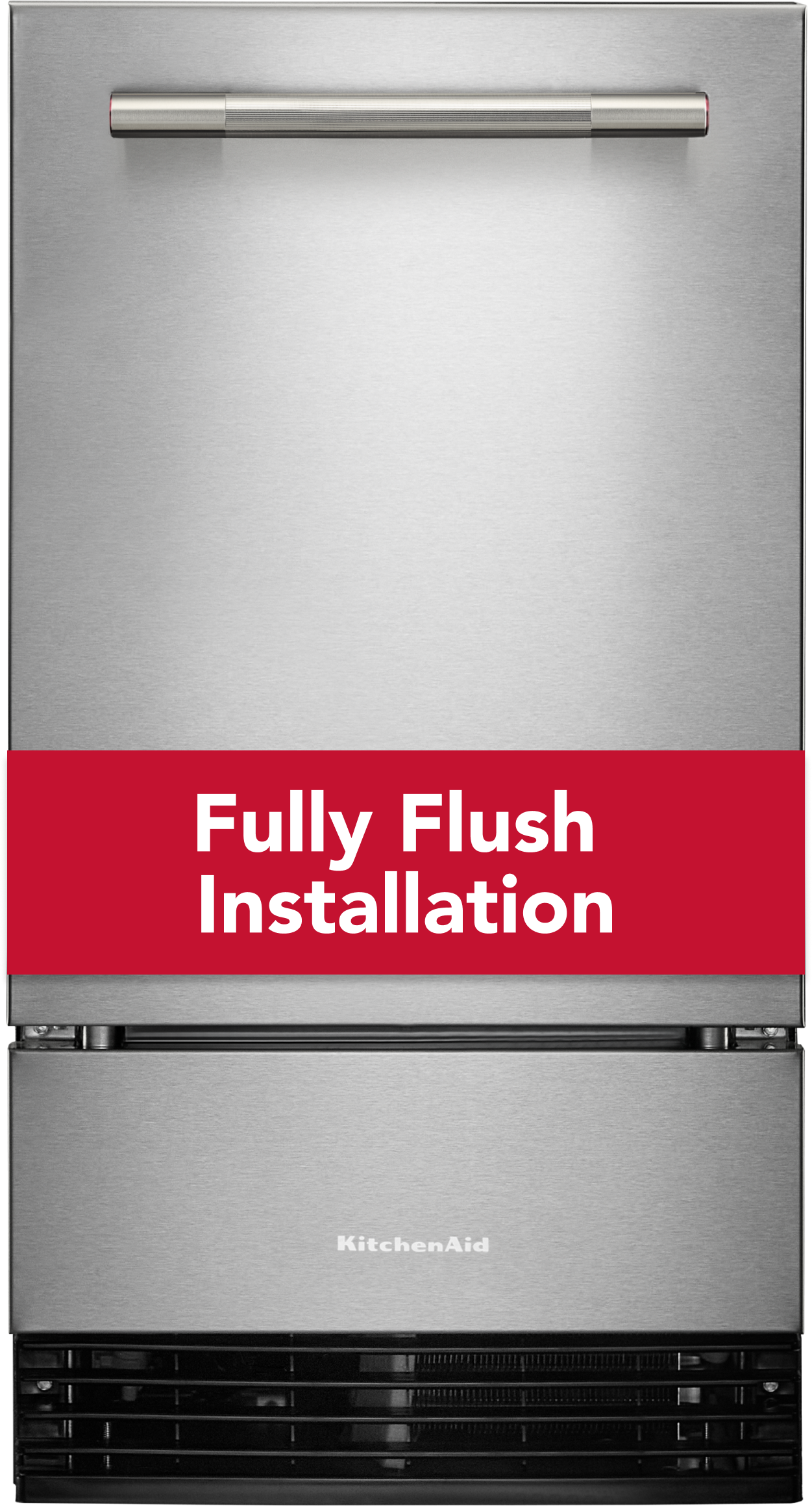 KitchenAid KUID518SPS 18 Inch Automatic Ice Maker with Clear Ice Technology, Built-In Drain Pump System, 35 lbs. Storage Capacity, Self-Cleaning Cycle (PrintShield Stainless)