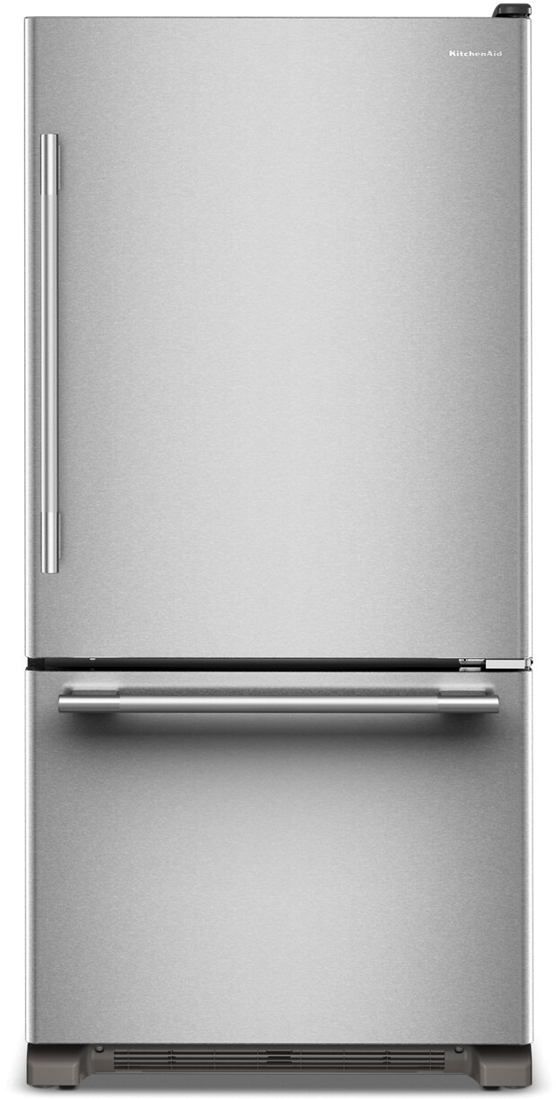 KitchenAid 33 Inch 33" Bottom Freezer Refrigerator KRBR133SPS