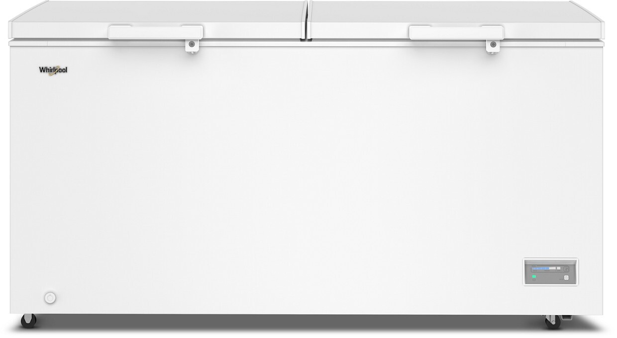 Whirlpool WZCC5519TW 66 inch Convertible Freezer-to-Fridge Chest Freezer with 19 cu. ft. Capacity, 4 Storage Baskets and Garage Ready in White