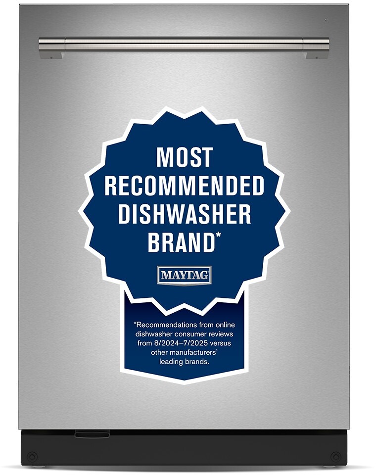 Maytag MDTS7024SZ 24 inch Built-In Fully Integrated Dishwasher with 15 Place Settings, PowerBlast Cycle, Dual Power Filtration, 3rdLevel Rack Wash Zone, PowerDry, in Fingerprint Resistant Stainless Steel