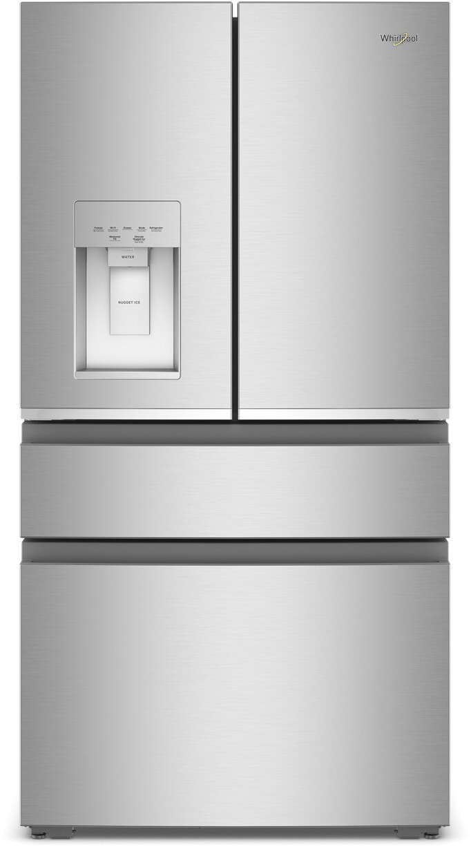 Whirlpool WRMC7436TZ 36 inch Smart True Counter Depth 4-Door French Door Refrigerator with 21.86 cu. ft. Capacity, Nugget Ice Maker, Fridge-to-Freezer Zone and ENERGY STAR Certified in Fingerprint-Resistant Stainless Steel