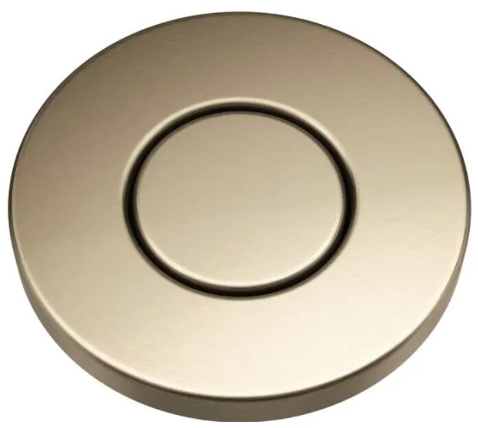 Kraus KWDB-20SFACB Flat-Top Garbage Disposal Air Switch Button & Spot-Free, Antique Champagne Bronze