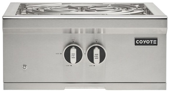 Coyote C3PBLP 24 inch Power Burner with 60000 BTU, and Stainless Steel Cover in Stainless Steel (Liquid Propane)