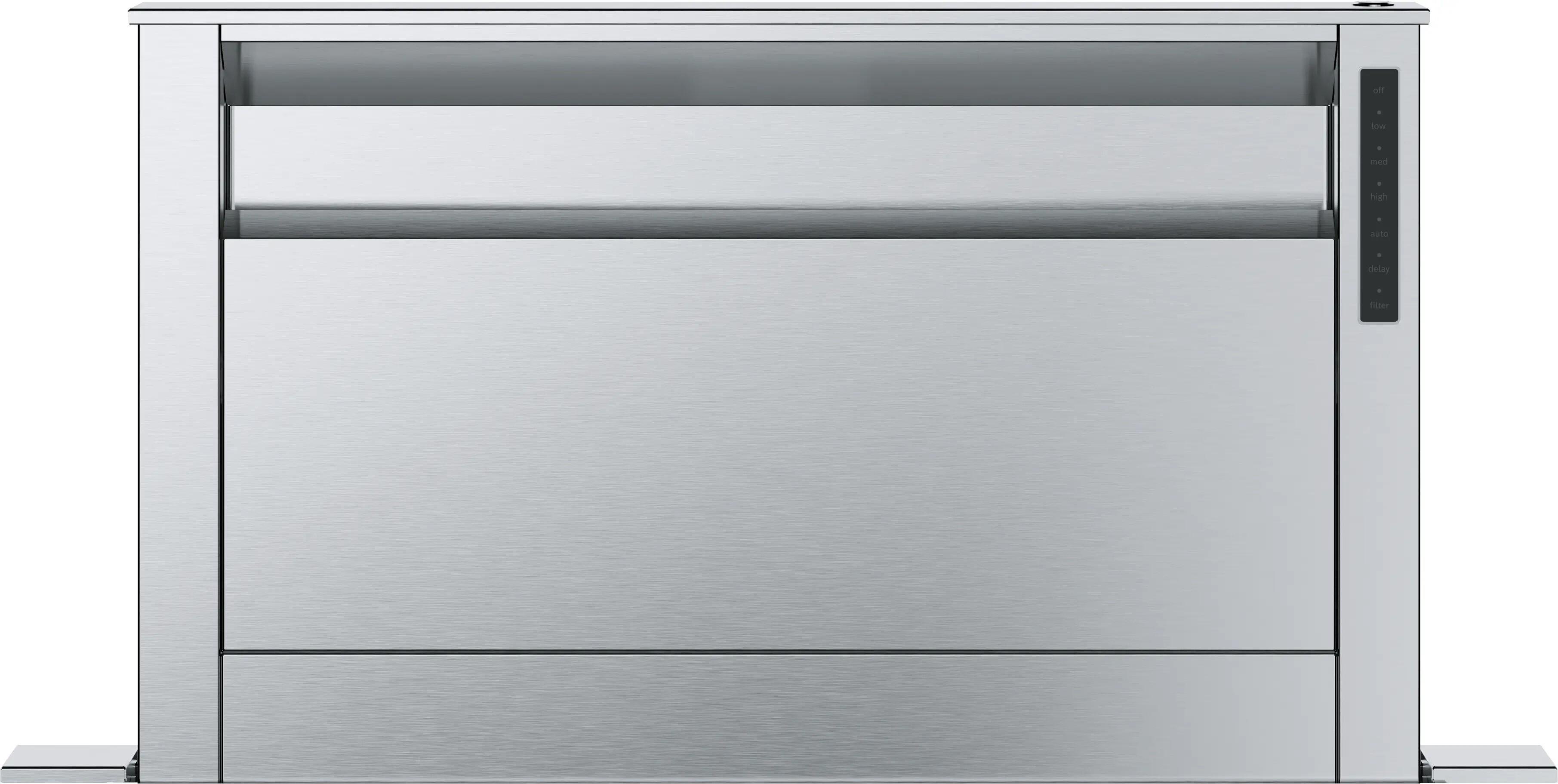Bosch HDD80052UC 30 inch 800 Series Downdraft Hood with Retractable Design, 3 Speeds, Charcoal Filter and Splatter Guard in Stainless Steel (Blower Sold Separately)