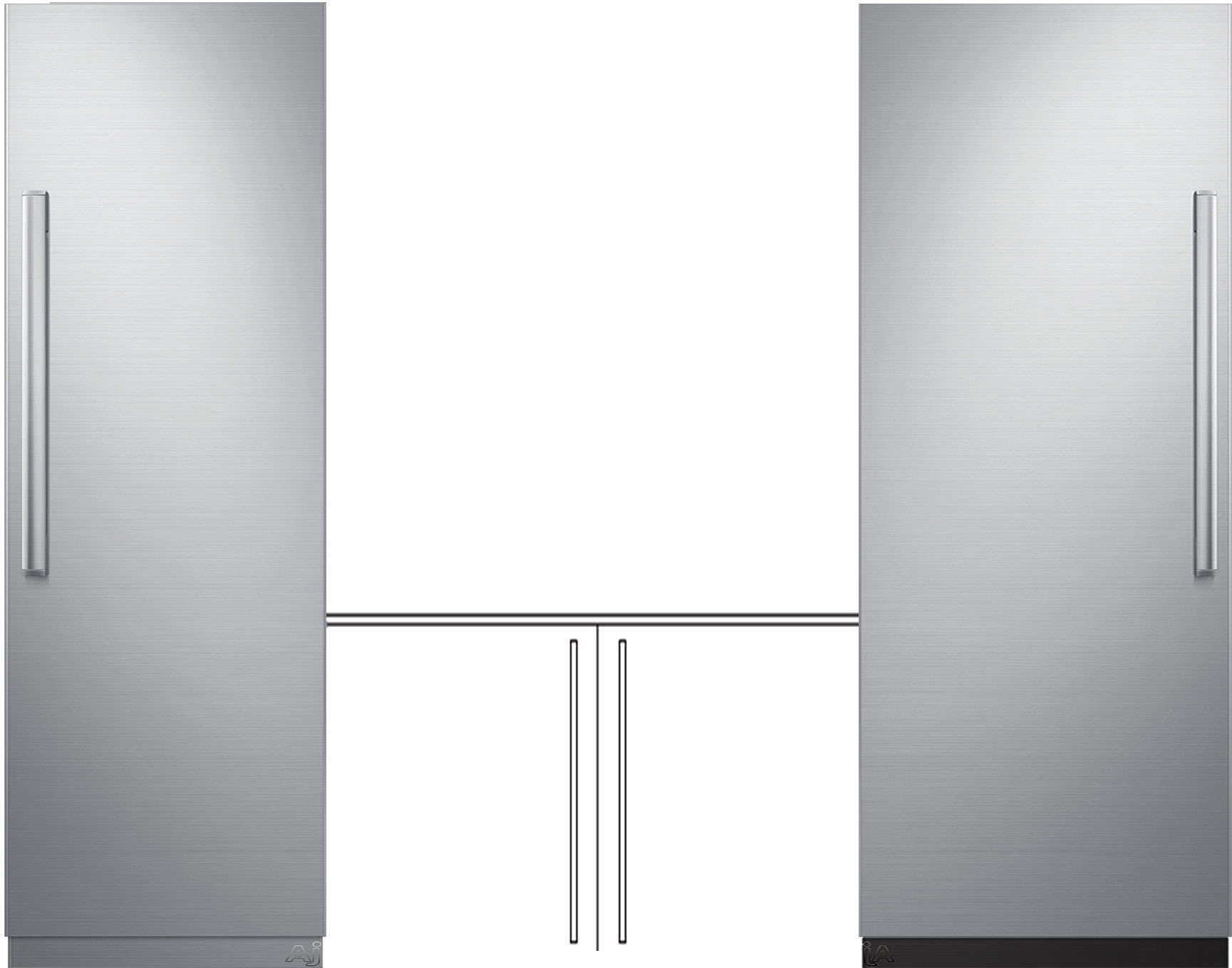 Dacor Contemporary Column Refrigerator & Freezer Set DAREFR286
