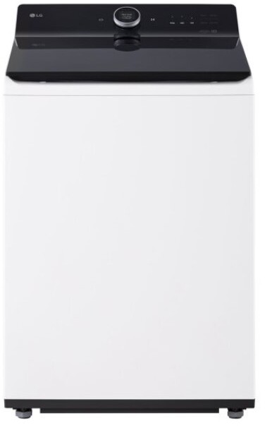 LG WT8600CW 27 inch Top Load Washer with 5.5 cu. ft. Capacity, EasyUnload, AI Sensing, ezDispense, LCD Digital Dial Control, Energy Star (Alpine White)