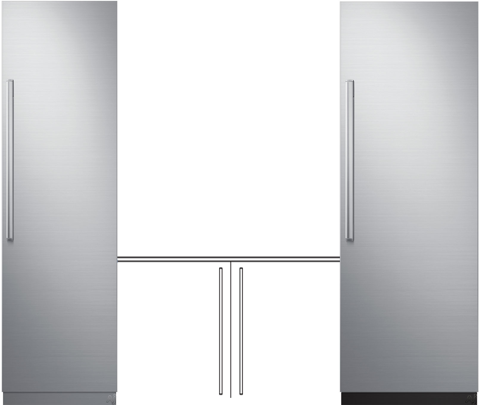 Dacor Contemporary Column Refrigerator & Freezer Set DAREFR423