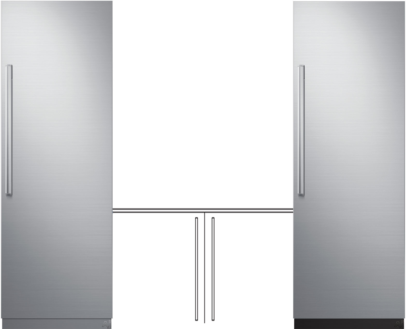 Dacor Contemporary Column Refrigerator & Freezer Set DAREFR429