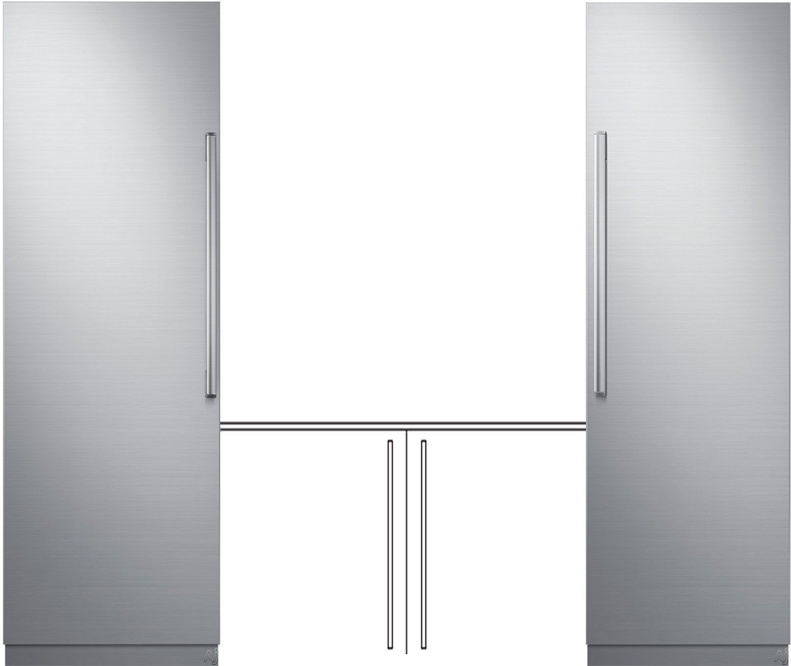 Dacor Contemporary Column Refrigerator & Freezer Set DAREFR272