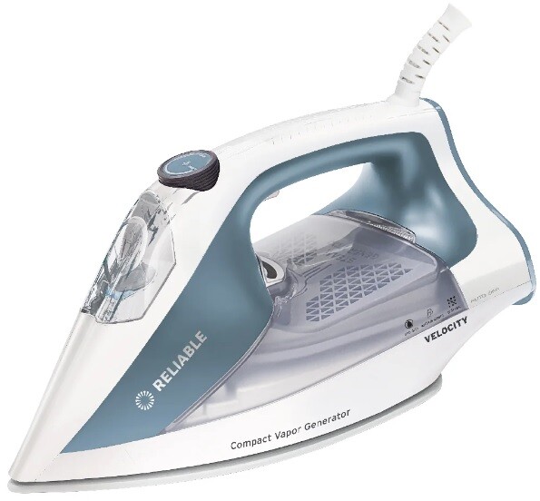 Velocity 180IR Compact Vapor Generator Steam Iron By Reliable in Blue | 12.5" x 5" x 6.5"