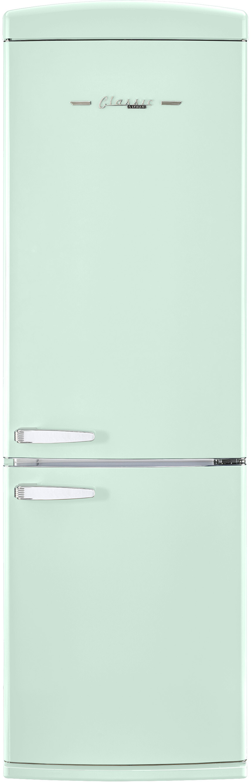 Unique Appliances 24 Inch Appliances Classic Retro 24" Counter Depth Bottom Freezer Refrigerator UGP340LLGAC | Fridge.com