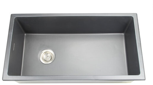 Nantucket Sinks Cape Collection Undermount Fireclay Rectangle Sink WELLFLEET3419MATTEBLACK