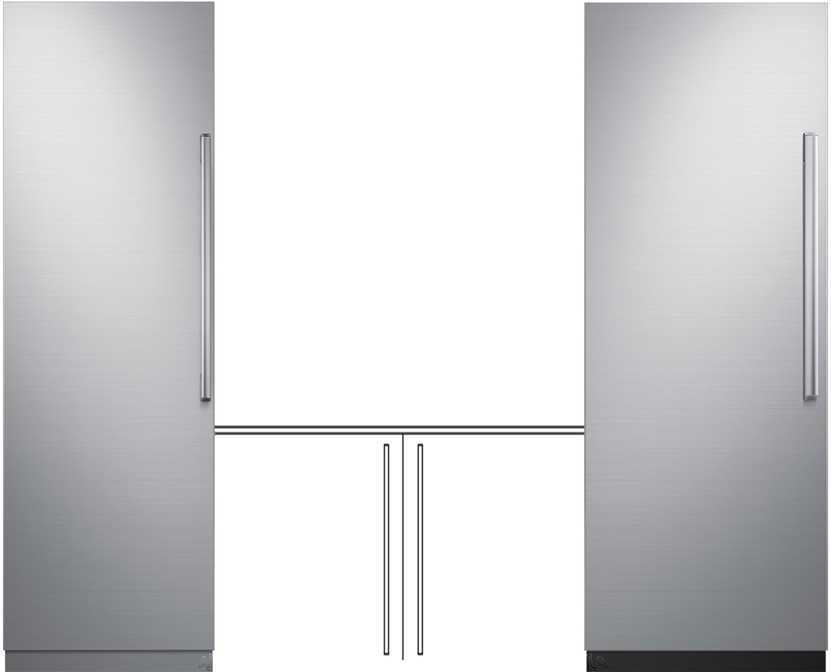 Dacor Contemporary Column Refrigerator & Freezer Set DAREFR415