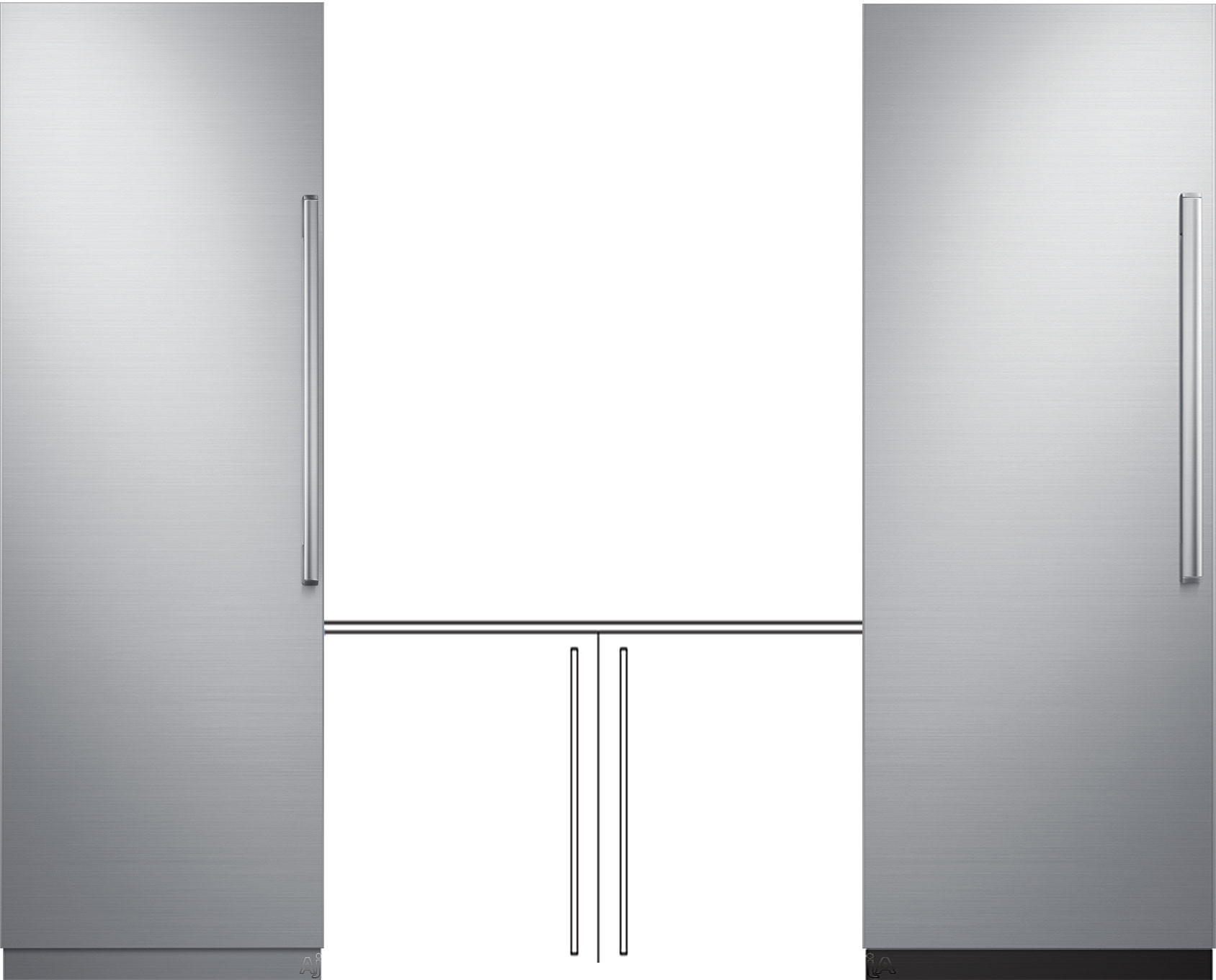 Dacor Contemporary Column Refrigerator & Freezer Set DAREFR418