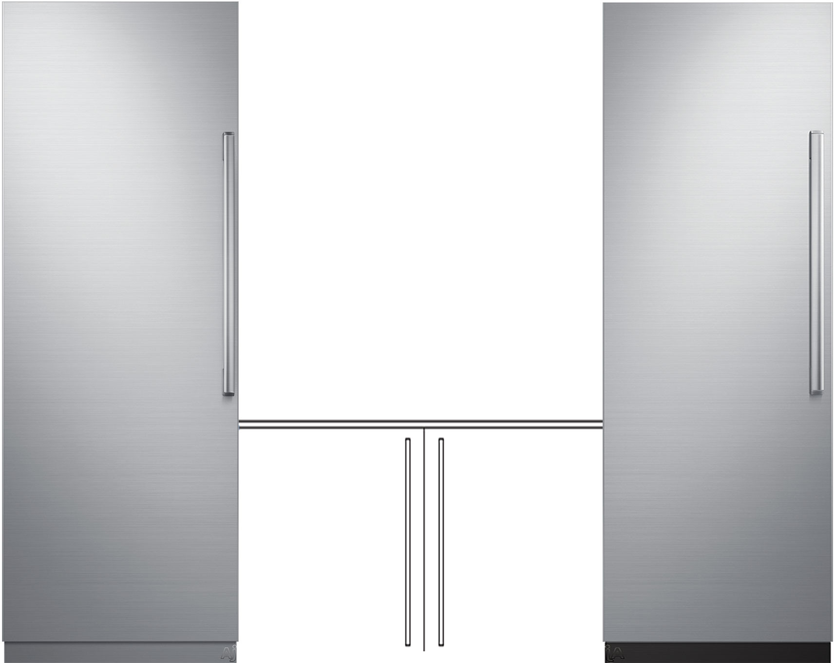 Dacor Contemporary Column Refrigerator & Freezer Set DAREFR421