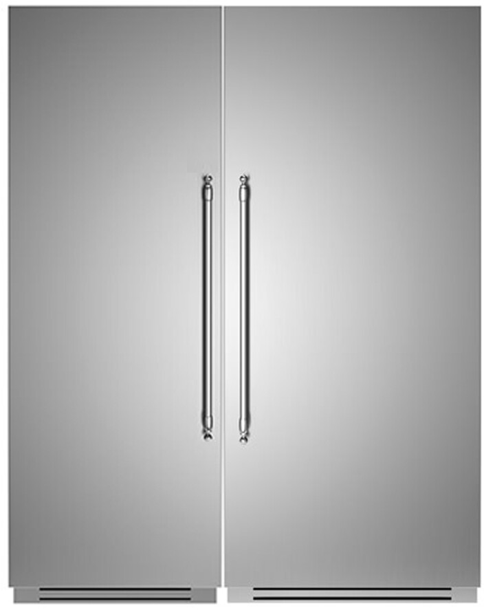 Heritage Built In Column Refrigerator & Freezer Set - Bertazzoni BERTREFFRHER36SS1