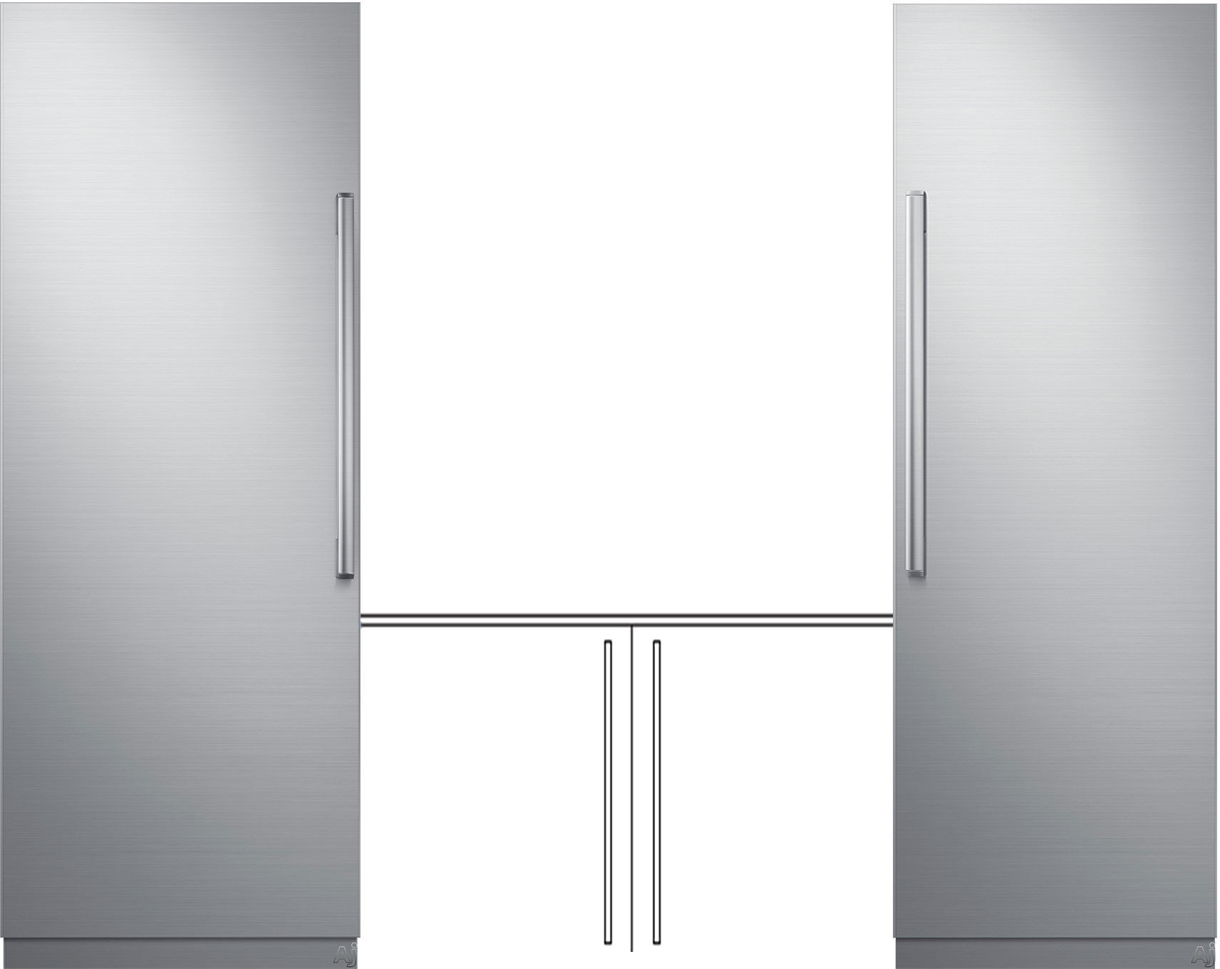 Dacor Contemporary Column Refrigerator & Freezer Set DAREFR276