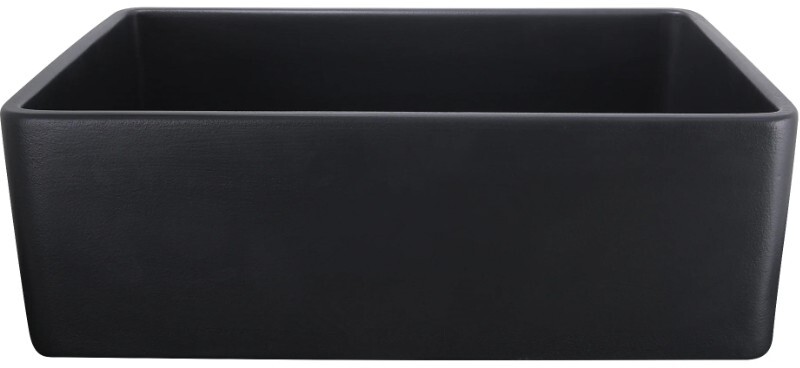Nantucket Sinks Vineyard Undermount Fireclay Rectangle Sink FCFS3020SMATTEBLACK