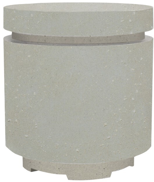 XOFRNDENC20LS 20 Inch Round LP Tank Enclosure for Outdoor Spaces, Limestone Finish