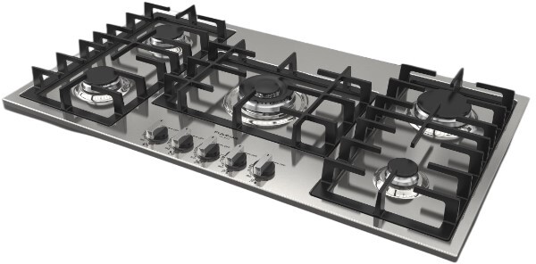 Fulgor Milano F4GK36S1 400 Series 36 inch Gas Cooktop with 5 Burners in Stainless Steel