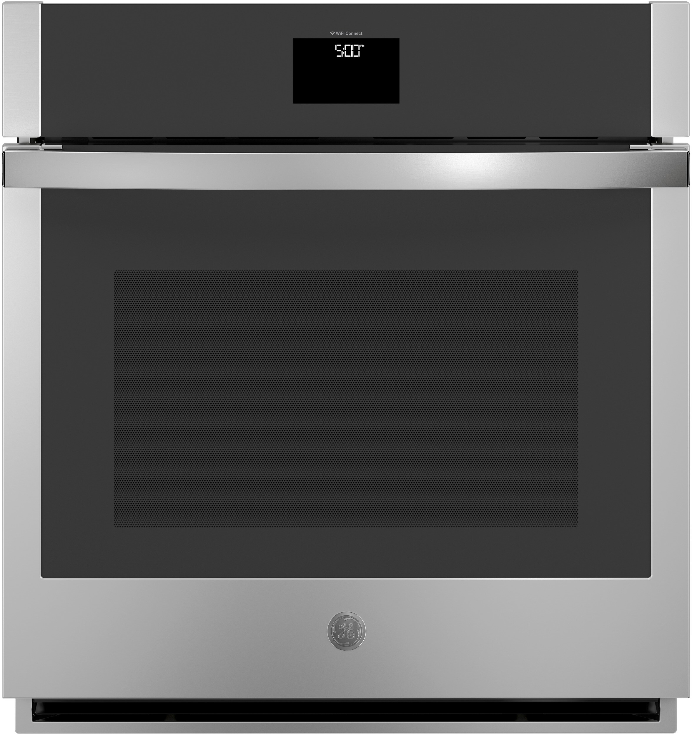 GE JKS5000SVSS 27 inch Smart Built-In Convection Single Wall Oven with 4.3 cu. ft. Total Capacity, True European Convection and No Preheat Air Fry (Stainless Steel)