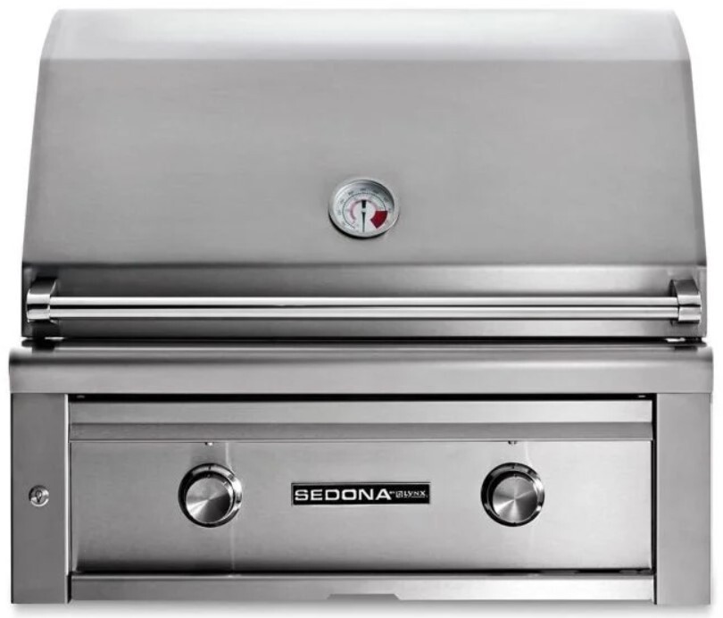 Lynx L501PSLP Sedona 30 inch Built-In Grill with 2 Burners, 733 sq in Cooking Area, 46,000 Total Burner BTU, ProSear Infrared Burner, Spark Ignition System, Integrated Illumination, in Stainless Steel (Liquid Propane)