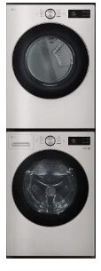 LG Stacked Front Load Washer and Gas Dryer Set in White LGWADRGHAA58002