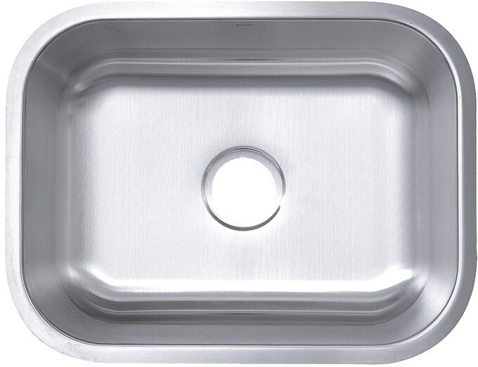 23 Inch Small Rectangle Single Bowl Undermount Stainless Steel Kitchen Sink, 16 Gauge