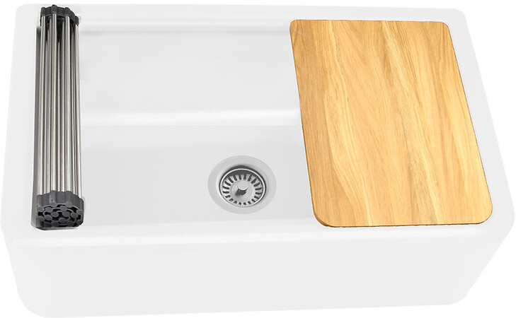 33-inch Reversible Workstation Granite Composite Apron Sink with Accessory Pack
