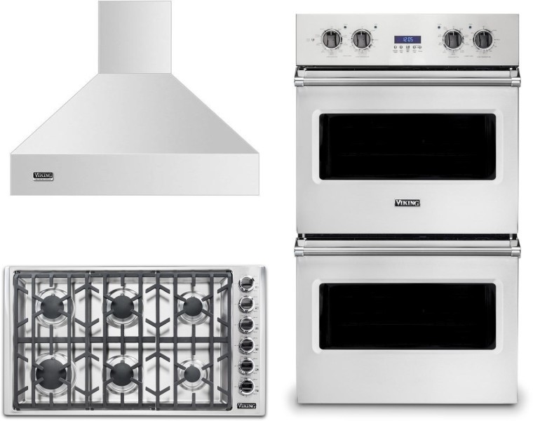 Viking 5 3 Piece Kitchen Appliances Package in Stainless Steel VICTWORH100