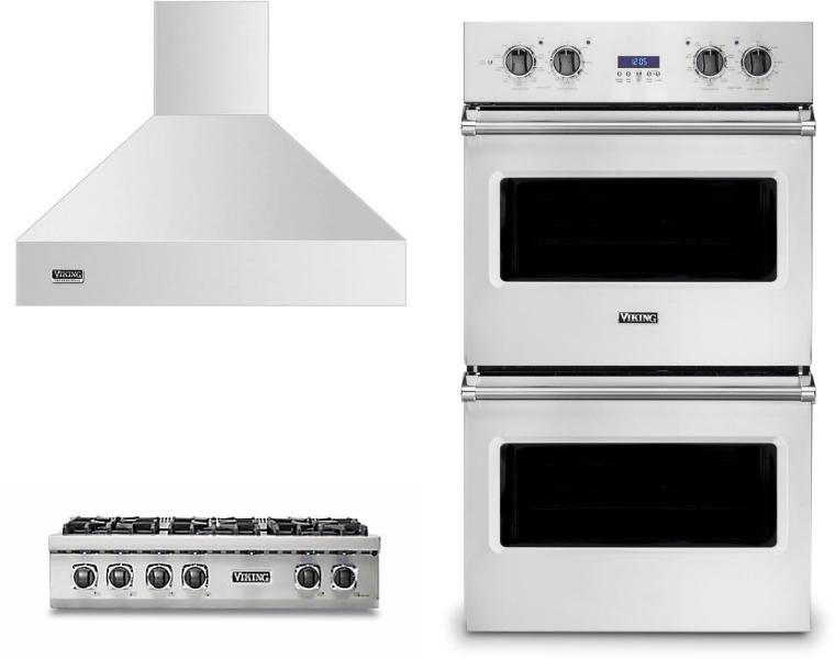 Viking 5 3 Piece Kitchen Appliances Package in Stainless Steel VICTWORH102