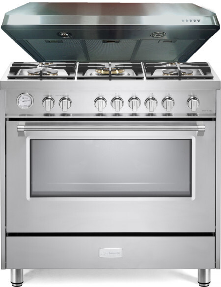 Verona 2 Piece Kitchen Appliances Package with Gas Range in Stainless Steel VERAHO205