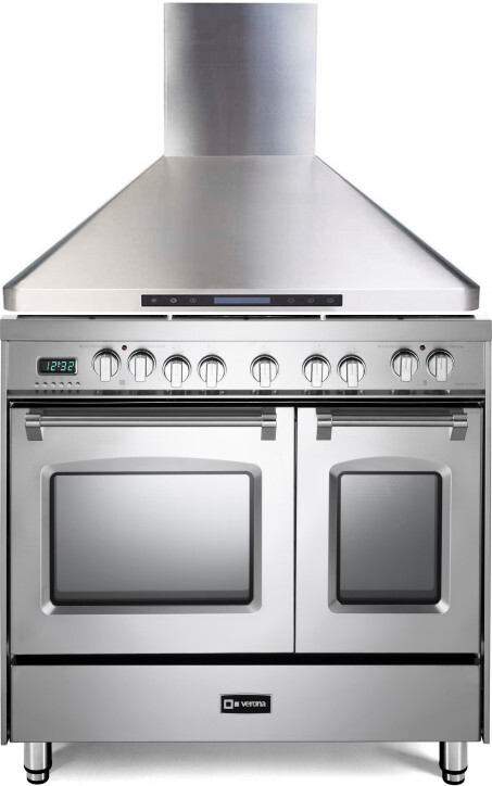 Verona 2 Piece Kitchen Appliances Package with Dual Fuel Range in Stainless Steel VERAHO219