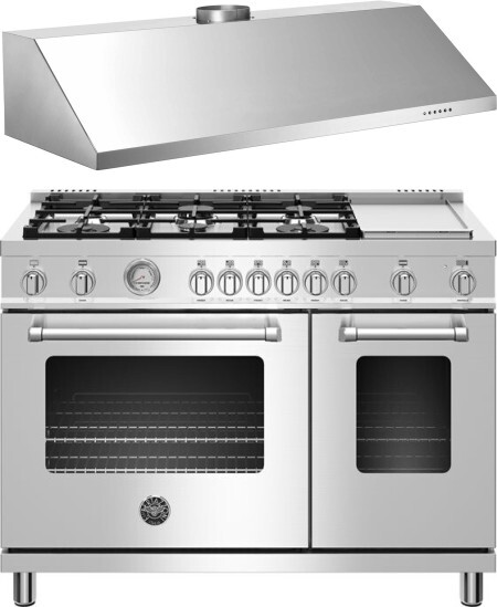 Bertazzoni 2 Piece Kitchen Appliances Package with Gas Range in Stainless Steel BERARH203