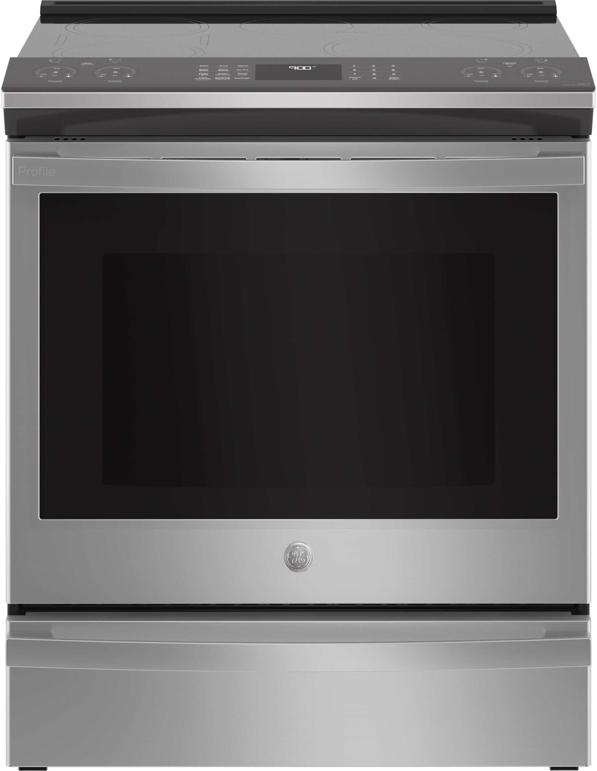 GE Profile - 5.3 Cu. Ft. Slide-In Electric Induction Convection Range with Self-Clean and Steam Clean and No Preheat Air Fry
