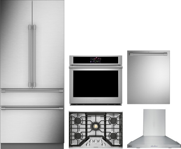 Monogram 5 Piece Kitchen Appliances Package with French Door Refrigerator and Dishwasher in Panel Ready MORECTWODWRH38