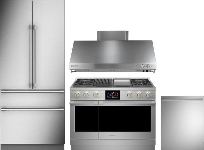 Monogram 4 Piece Kitchen Appliances Package with French Door Refrigerator, Dual Fuel Range and Dishwasher in Panel Ready MORERARHDW1
