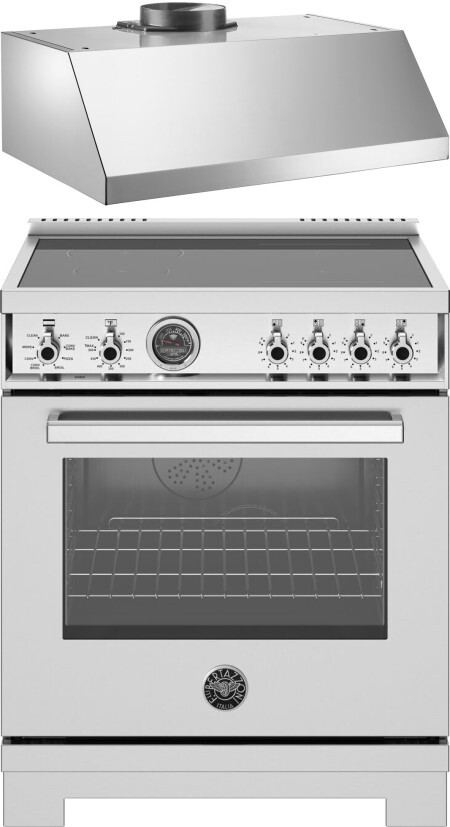 Bertazzoni Professional 2 Piece Kitchen Appliances Package with Induction Range in Stainless Steel BERARH217