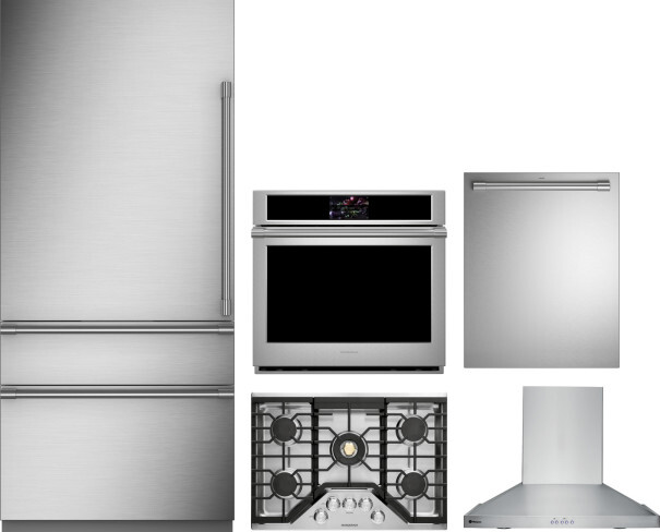 Monogram 5 Piece Kitchen Appliances Package with Bottom Freezer Refrigerator and Dishwasher in Panel Ready MORECTWODWRH40