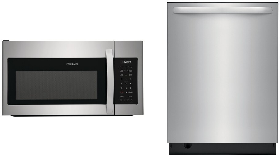 Frigidaire 2 Piece Kitchen Appliances Package with Dishwasher and Over the Range Microwave in Stainless Steel FRDWMW1 -  FDSH4501AS