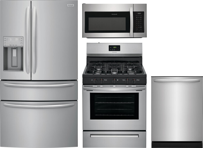 3 Piece Kitchen Appliances Package with Gas Range, Dishwasher and Over the Range Microwave in Stainless Steel - Frigidaire FRRERADWMW888961660