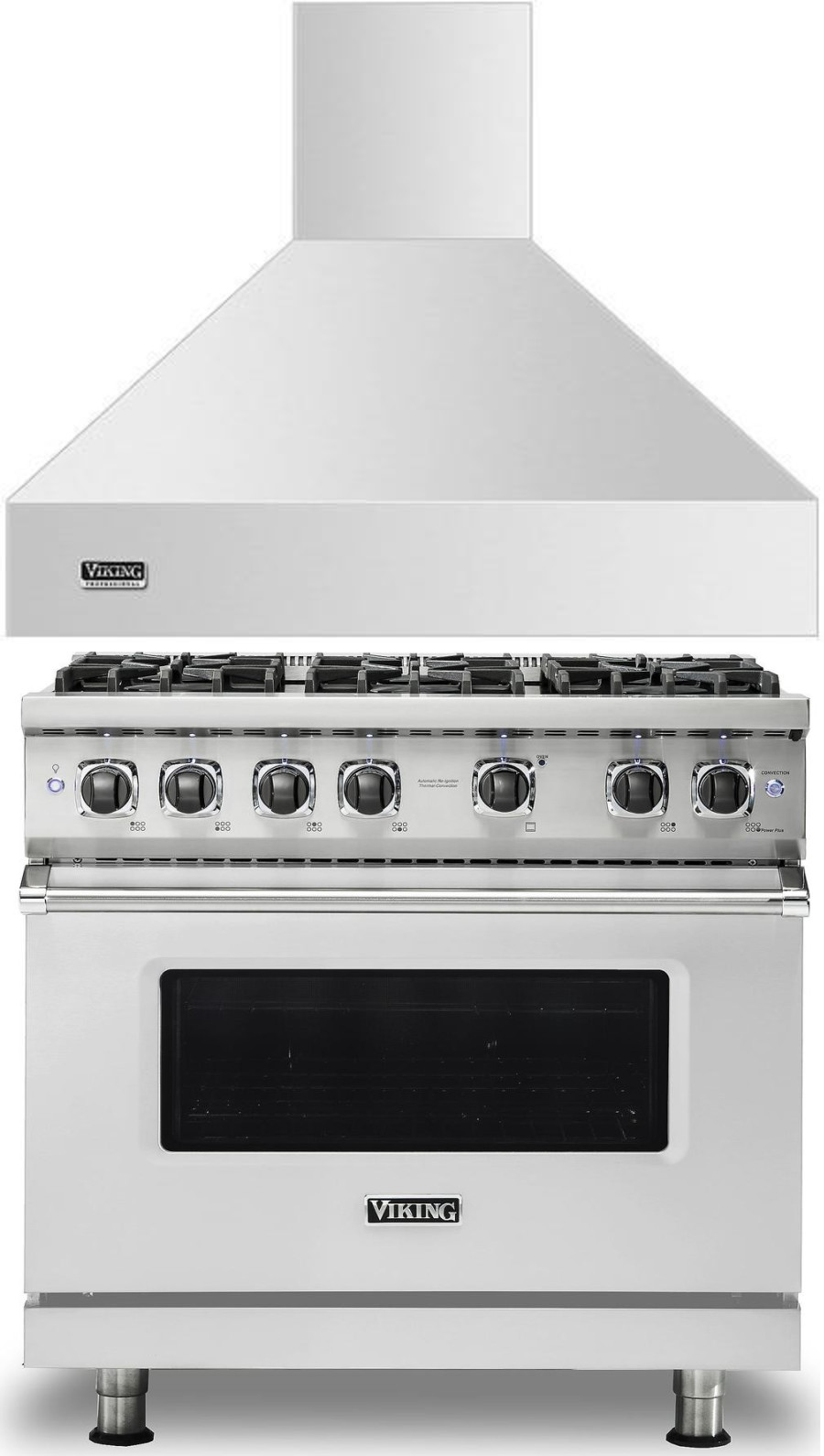 Viking 5 2 Piece Kitchen Appliances Package with Gas Range in Stainless Steel VIRARH110