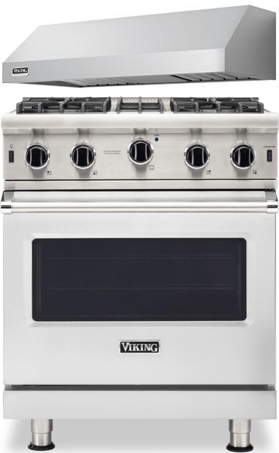 Viking 2 Piece Kitchen Appliances Package with Gas Range in Stainless Steel VIRARH236