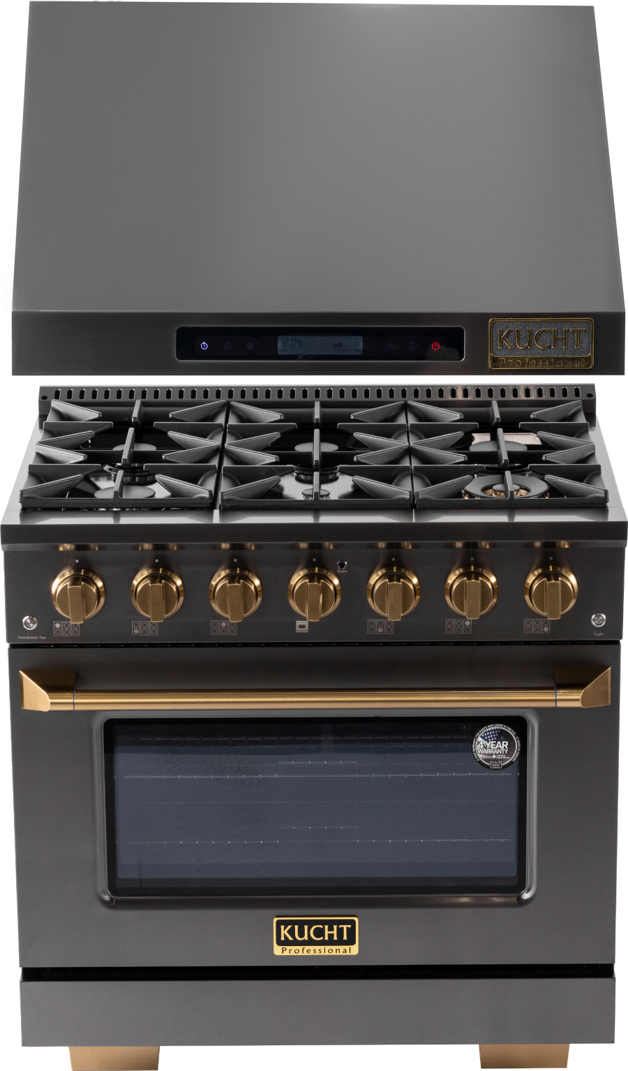 Kucht Professional 2 Piece Kitchen Appliances Package with Gas Range in Stainless Steel KUCHT082905