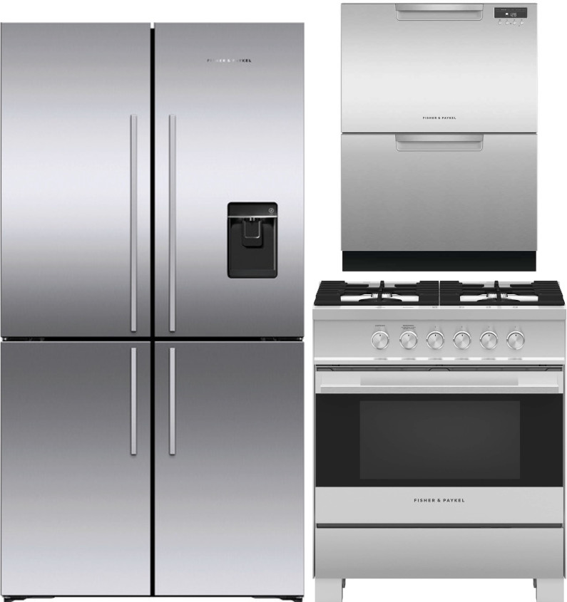 3 Piece Stainless Steel Kitchen Appliance Packages