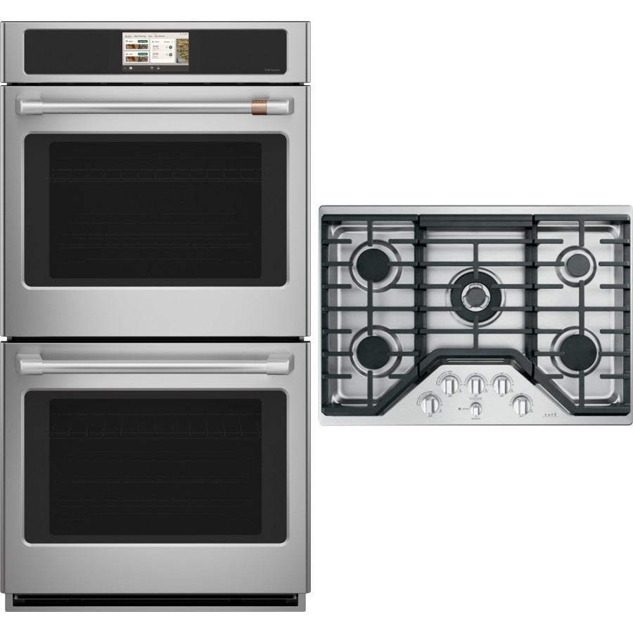 Cafe 2 Piece Kitchen Appliances Package in Stainless Steel CAFCTWO113