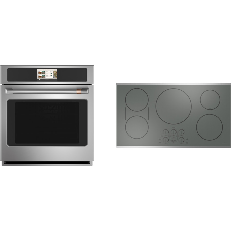 Cafe 2 Piece Kitchen Appliances Package in Stainless Steel CAFCTWO118